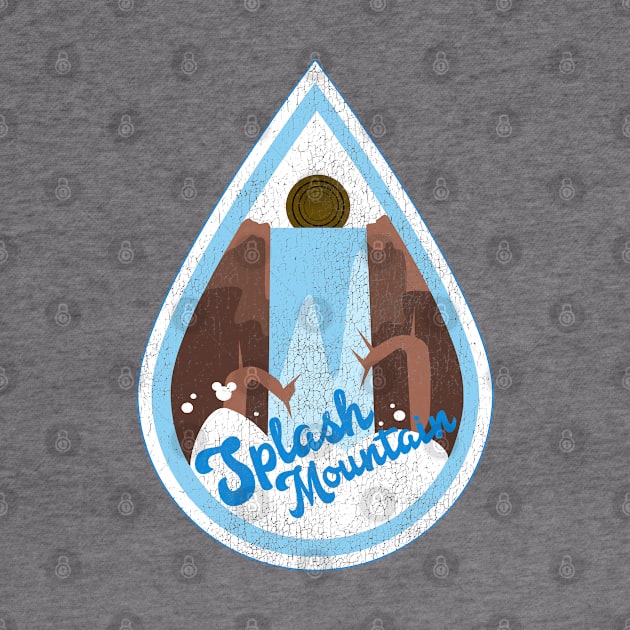 Splash Mountain (distressed) by Yellow Hexagon Designs